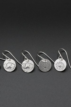 Small Sterling Silver Flower Earrings